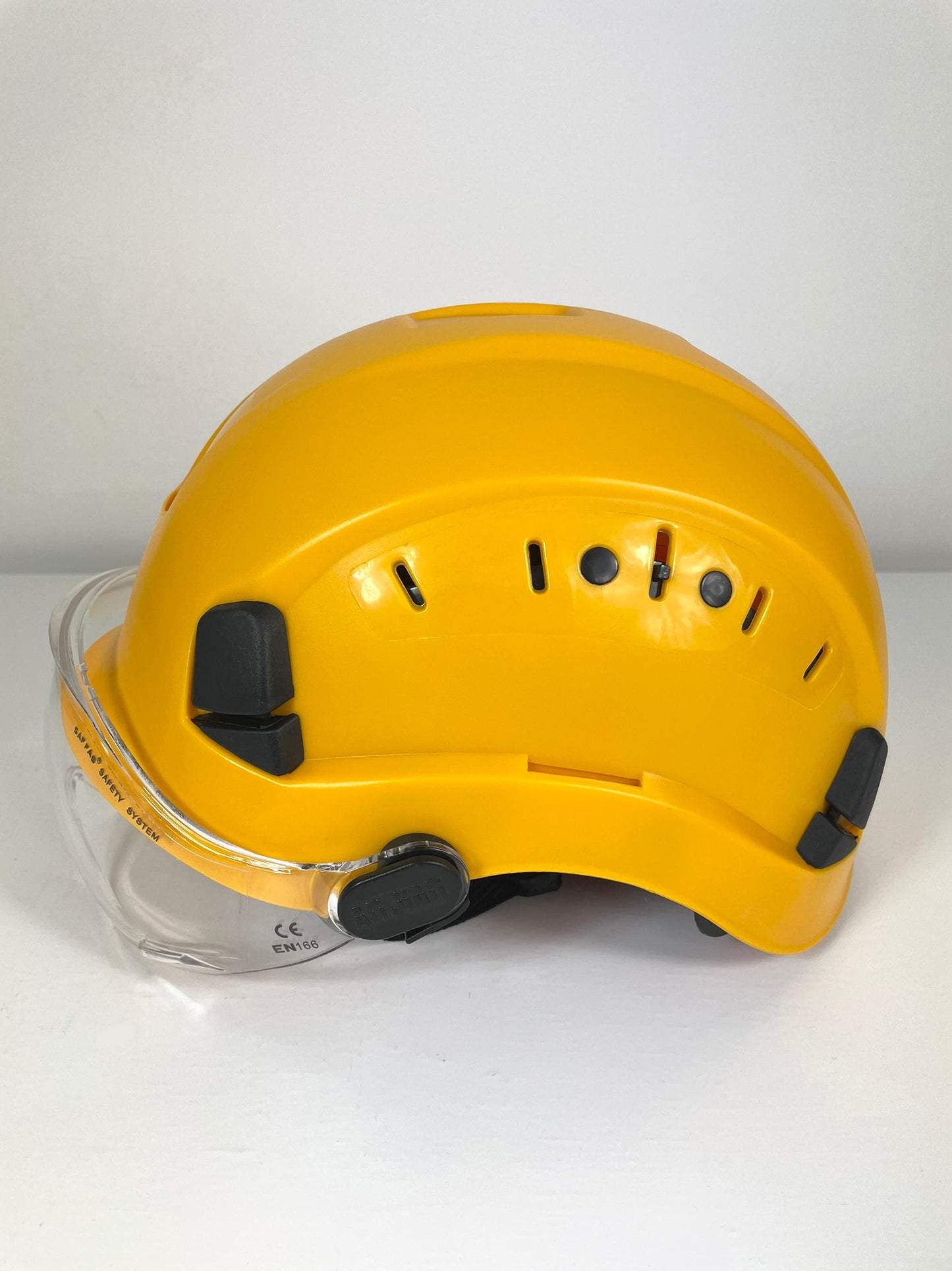 Saffas Safety Helmet With Visor Adjustable Hard Hat for Construction 6-Point Suspension Yellow