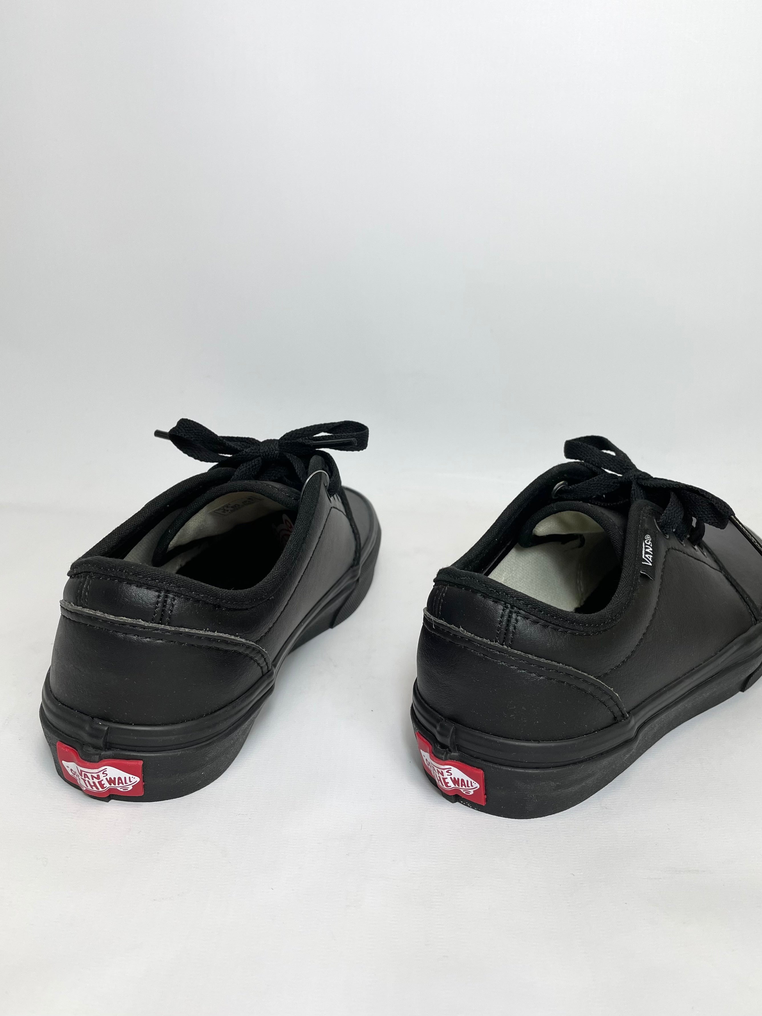 Black leather vans sales kids