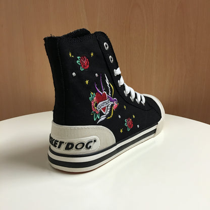 Rocket Dog Women’s High-Top Canvas Sneakers Black
