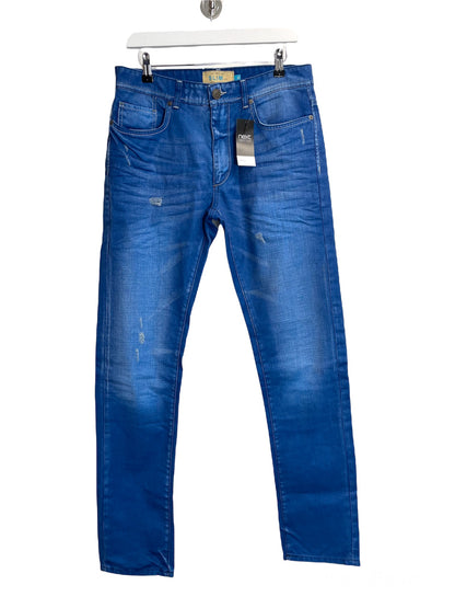 Slim Fit Mens Denim Blue Jeans 32x33