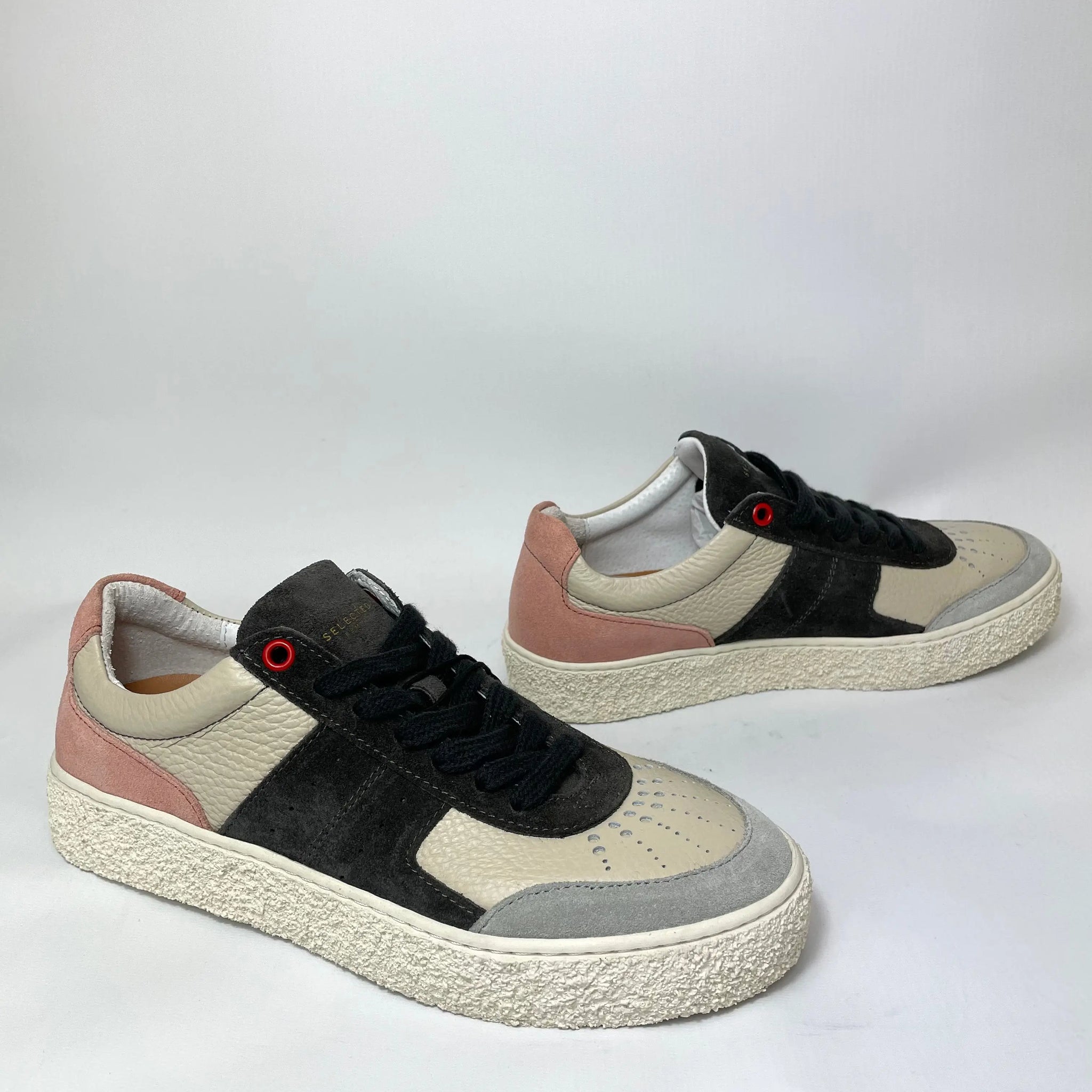 Selected Femme Anthropology Dina Leather Suede Ladies Platform Trainers Selected Femme 