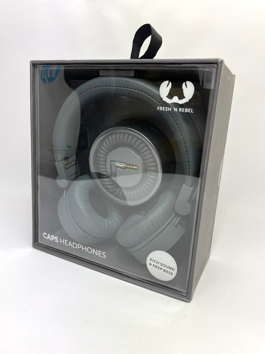 Fresh 'n Rebel Wired Caps Bluetooth Rich Sound & Deep Bass Headphones in Grey