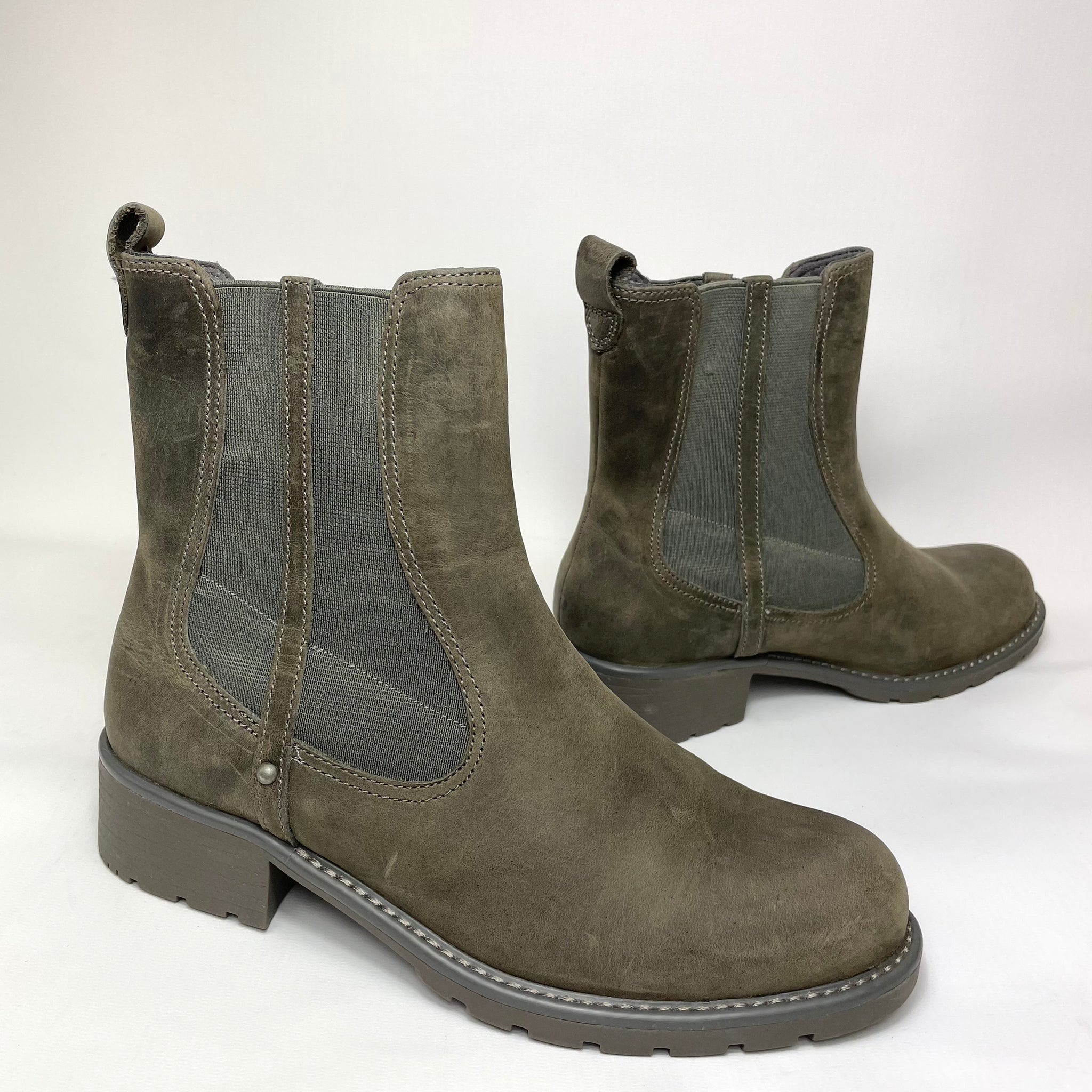 Clarks Womens Orinoco Club Nubuck Leather Ankle Boots Dark Grey