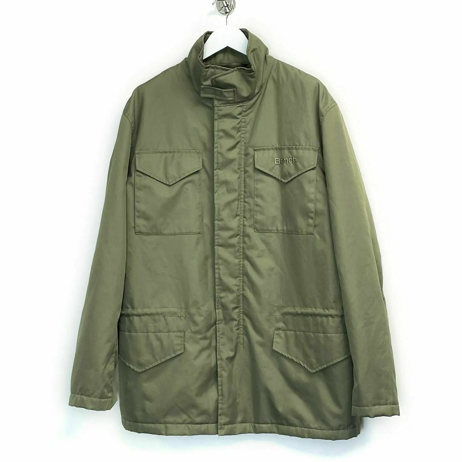 Bench Mens Overcoat Military Jacket Khaki Green Bench 