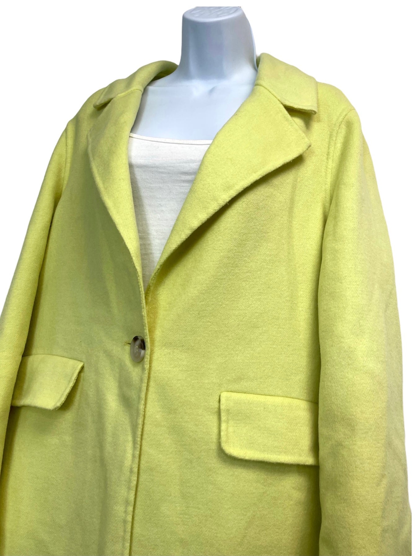 Anthropologie Free People Women’s Fletcher Wool Blend Coat Blazer Yellow/Jaune