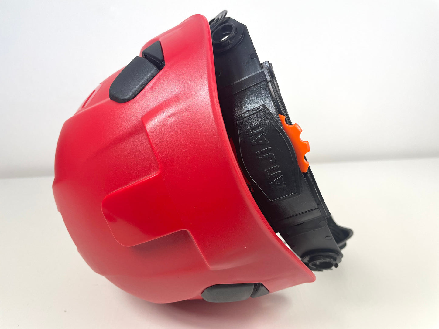Saffas Safety Helmet With Visor Adjustable Hard Hat for Construction 6-Point Suspension Red