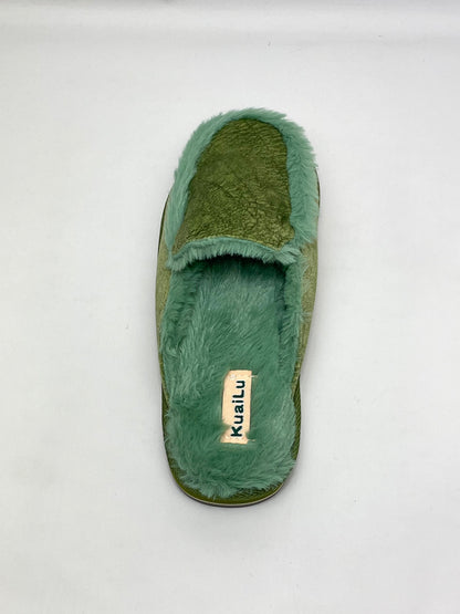 KuaiLu Women's Fuzzy Slippers in Green