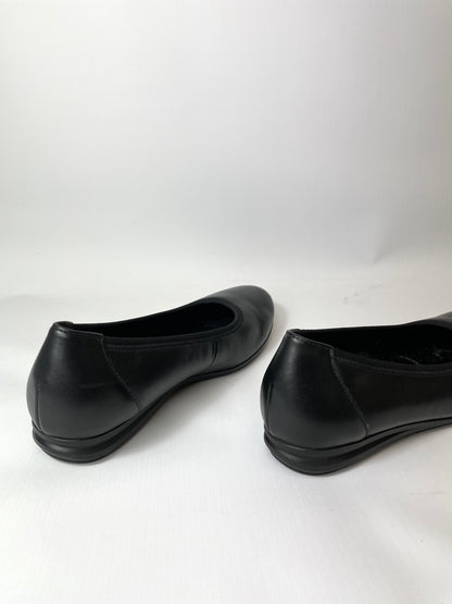Gabor Flat Leather Slip-On Womens Shoes Black