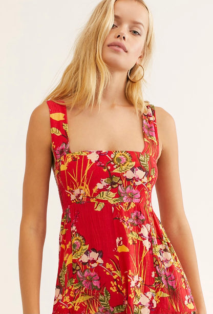 Free People Women’s Aloha One Piece Jumpsuit Red