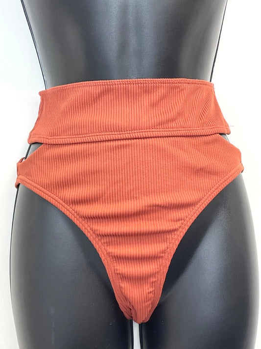 Urban Outfitters Cove Banded High Waist Ladies Bikini Bottom Red