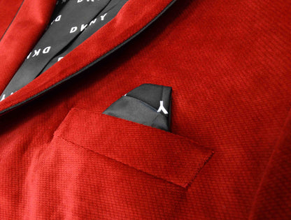 DKNY Big Boys Velvet Suit Jacket Red
