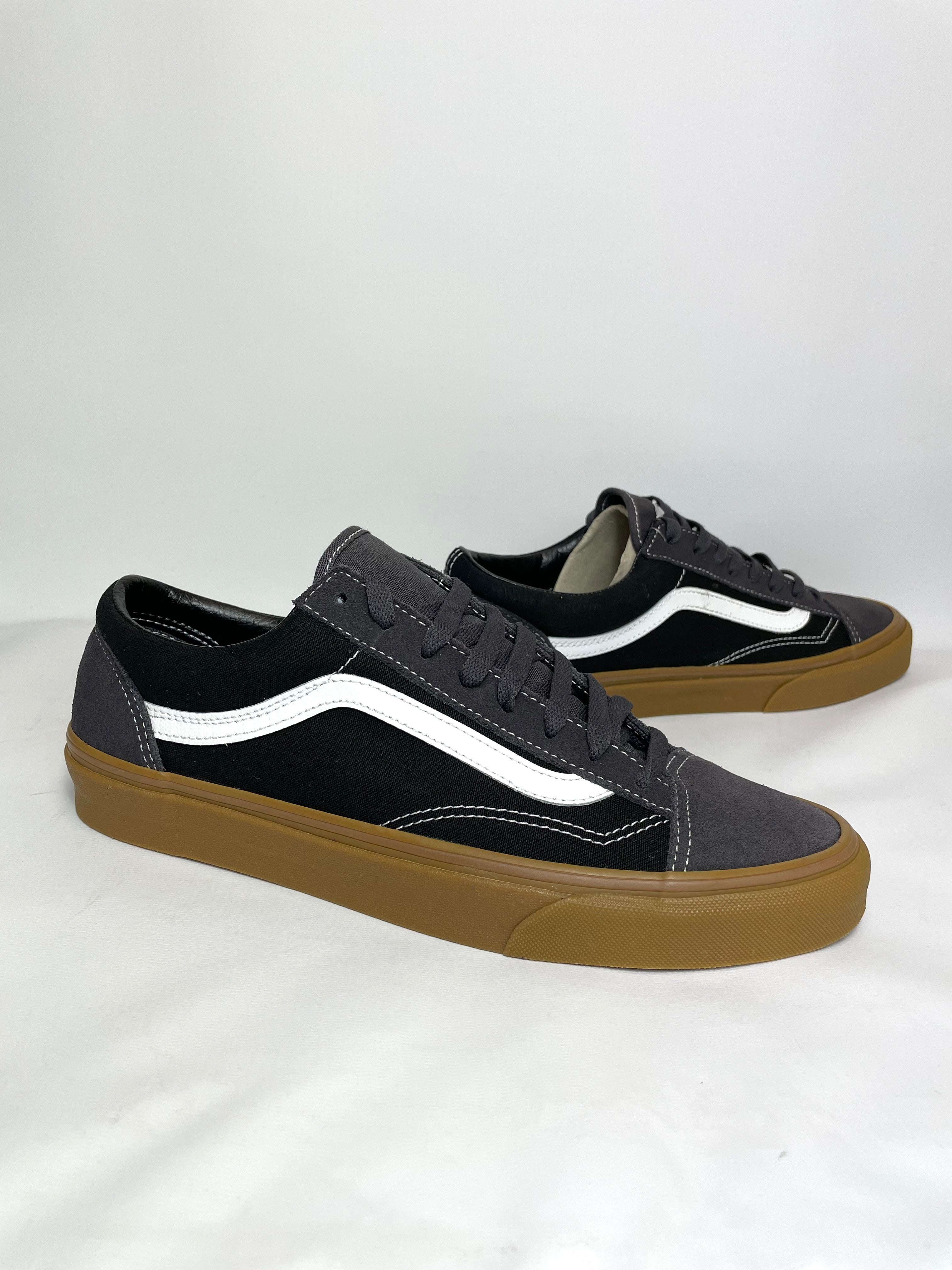 Vans Old Skool 36 Low Mens Classic Shoes Obsidian Black Designer Outlet