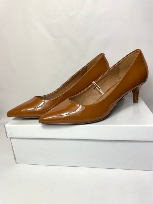 Women's Moda Low Heel D'Orsay Pointed Toe Pump Shoes in Brown UK 6 / EU 39