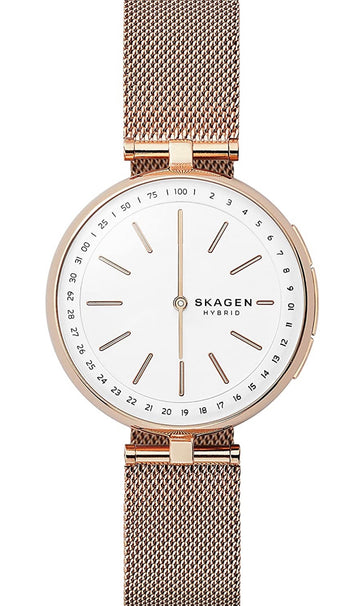 Skagen Connected Women's Signatur T-Bar Stainless Steel Mesh Hybrid Smartwatch