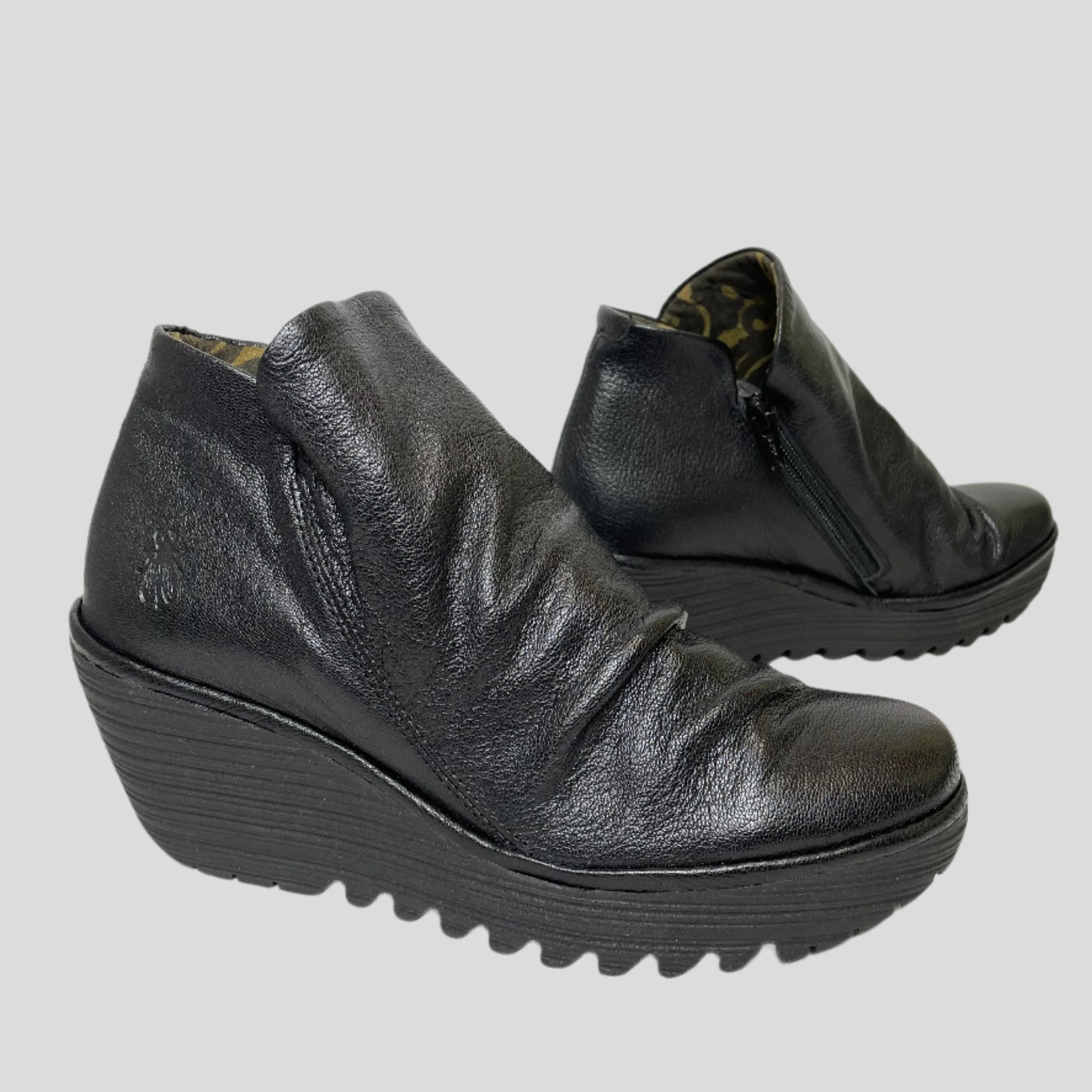 Women’s Zip-Up YIP Ankle Boots BLACK UK 6 / EU 39