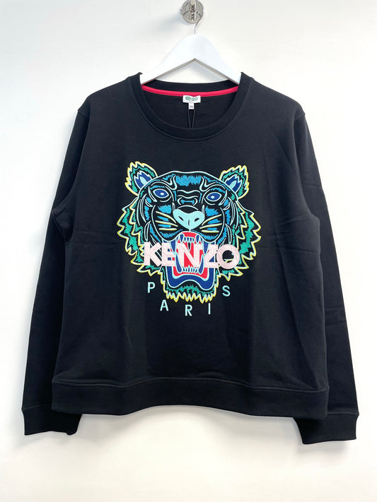 Kenzo Classic Womens Embroidered Tiger Sweatshirt Black