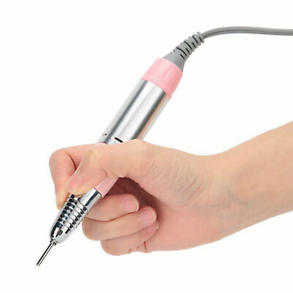 Pro 30000RPM Nail File Drill Pen Handle Handpiece Manicure Pedicure Machine Pink