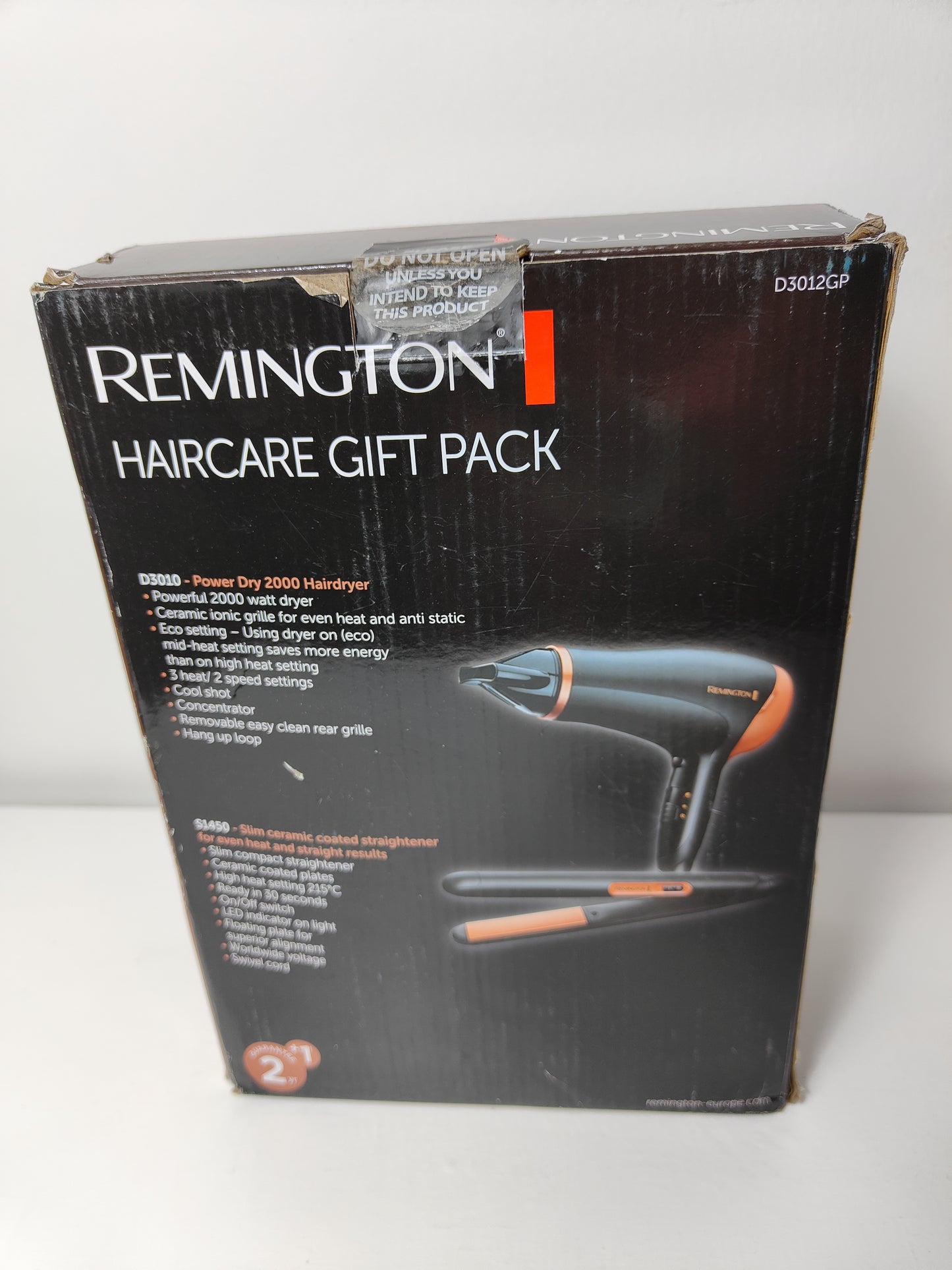 Remington Hair Care Gift Set Ceramic Hair Straighteners and 2000W Ionic Hair Dryer