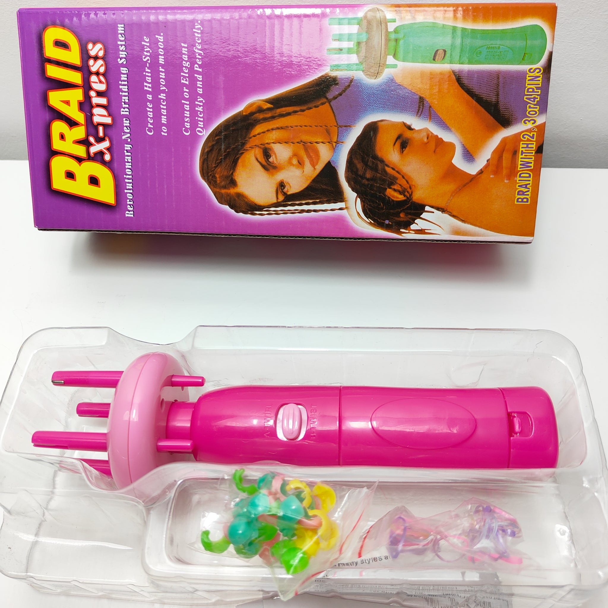 BRAID X-PRESS Portable Electric Braider - Automatic Hair Braid Twist DIY Hairstyle Kit