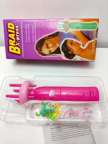 BRAID X-PRESS Portable Electric Braider - Automatic Hair Braid Twist DIY Hairstyle Kit