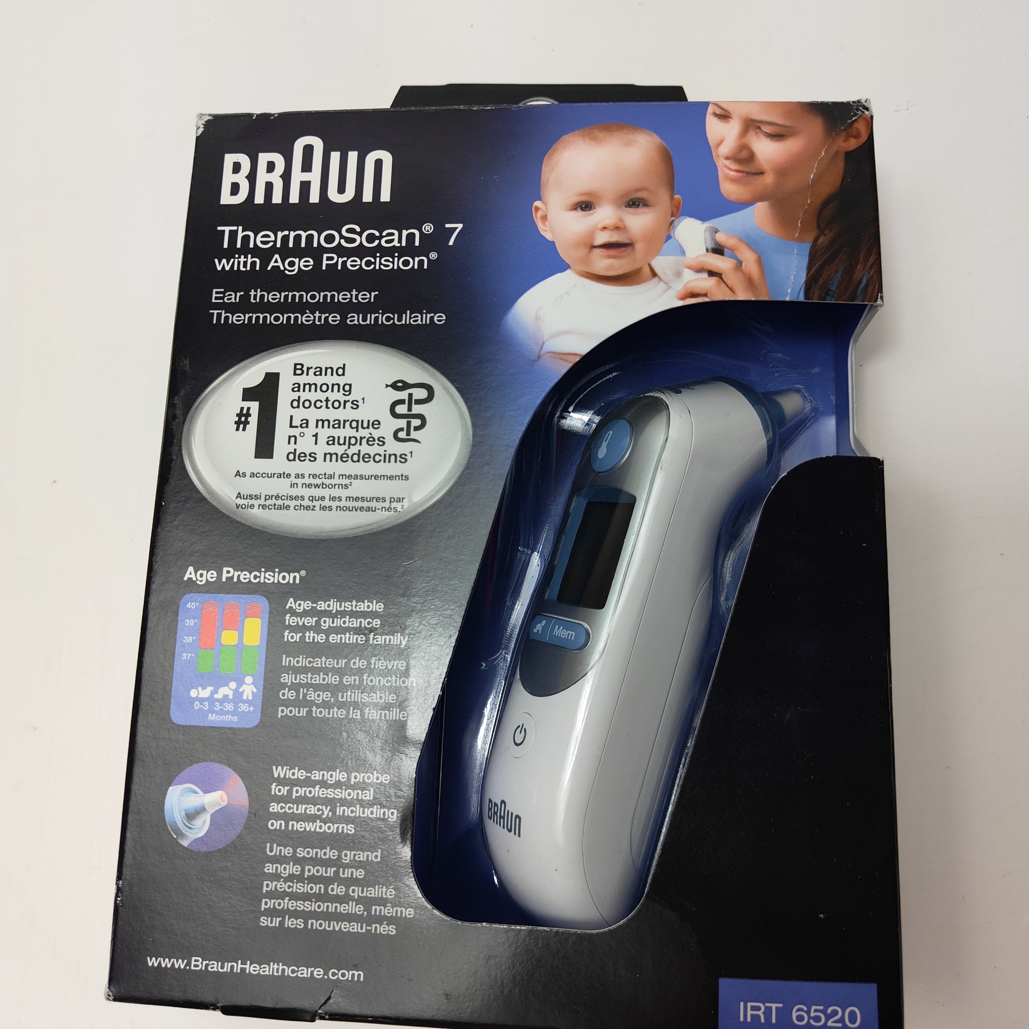 Braun ThermoScan 7 IRT6520 Ear Thermometer with Age Precision