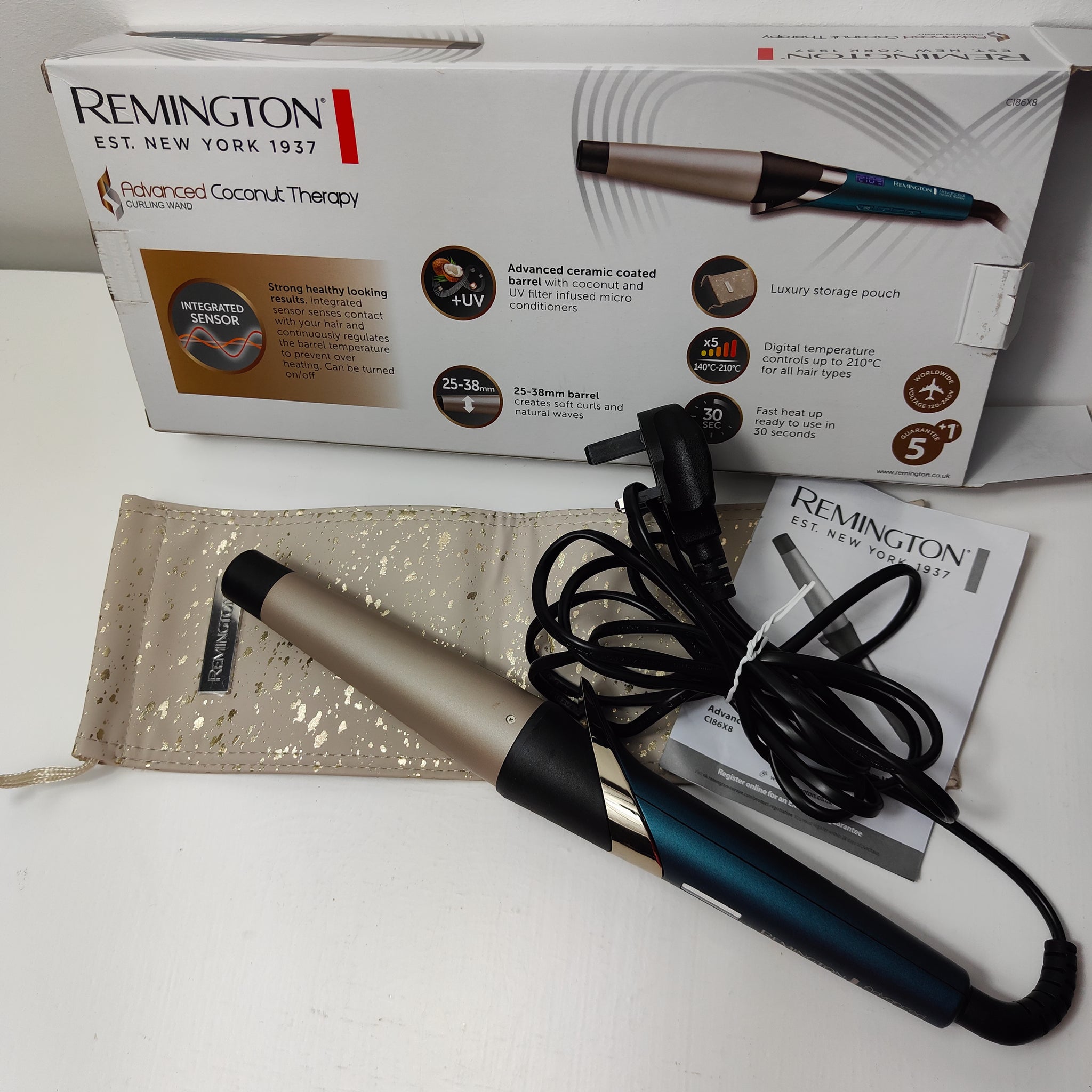 Remington Advanced Coconut Therapy Curling Wand Hair Curler