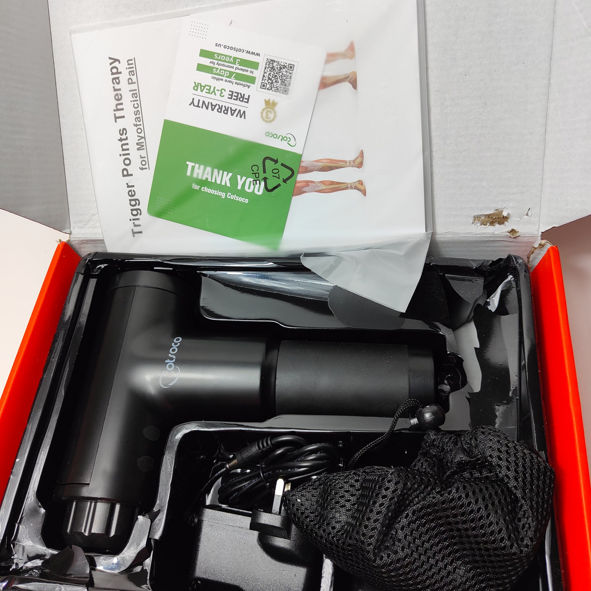 Cotsoco Muscle Massage Gun Deep Percussion Electric Massager Neck and Back