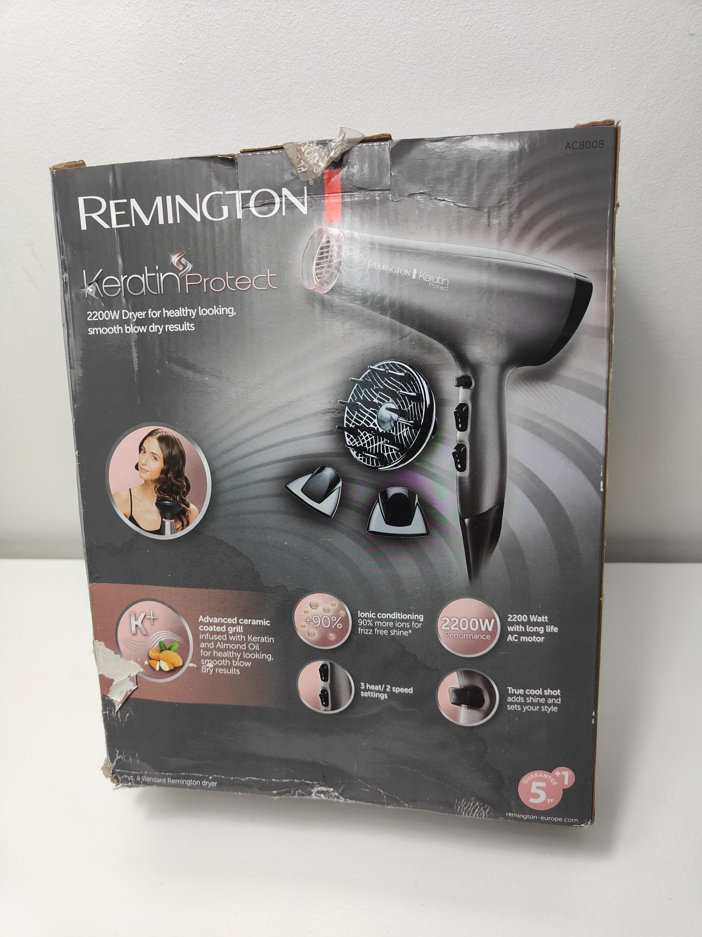 Remington Keratin Protect Ionic Hair Dryer with Diffuser