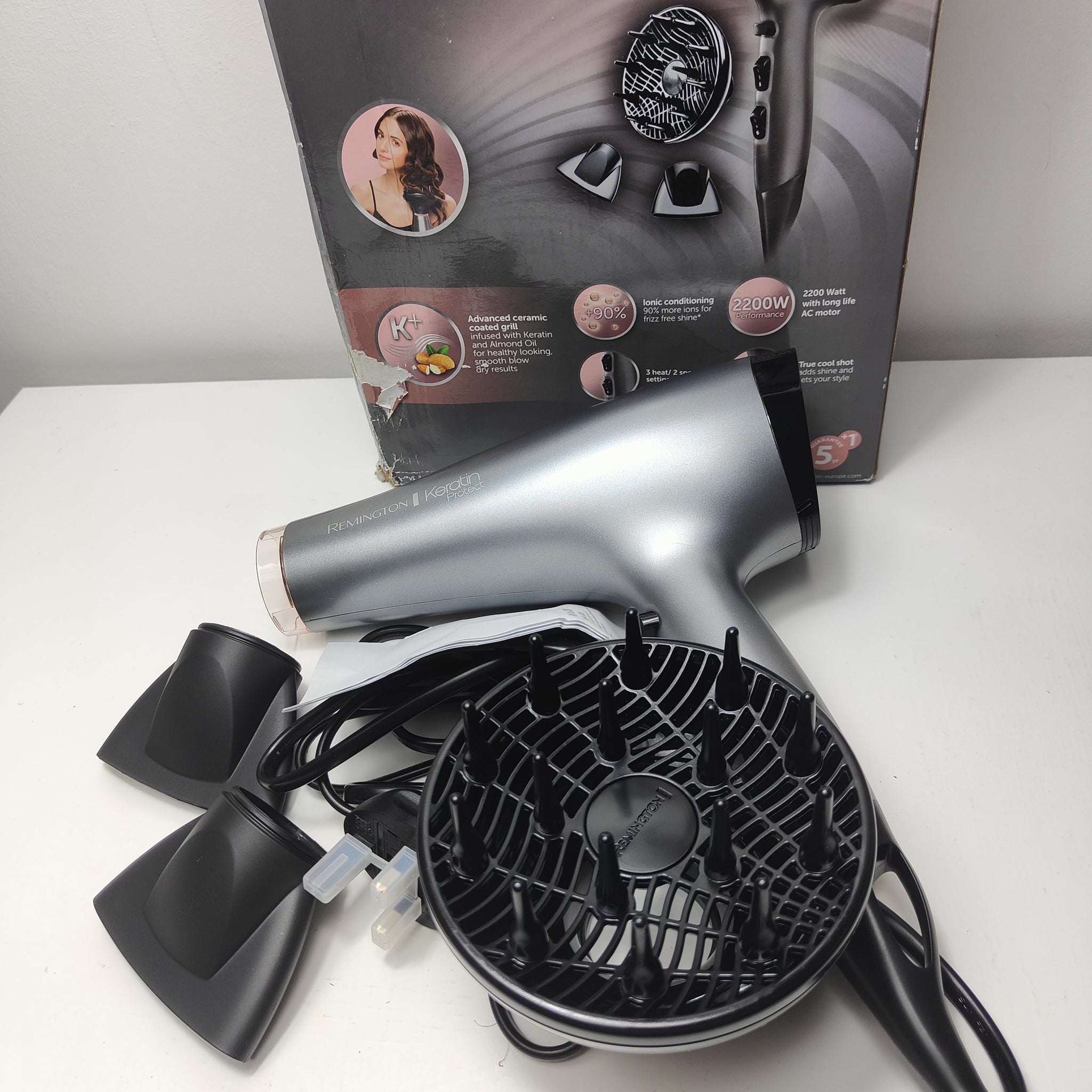 Remington Keratin Protect Ionic Hair Dryer with Diffuser