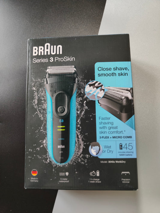 Braun Series 3 ProSkin Cordless Electric Foil Shaver Waterproof Electric Razor Wet/Dry for Men