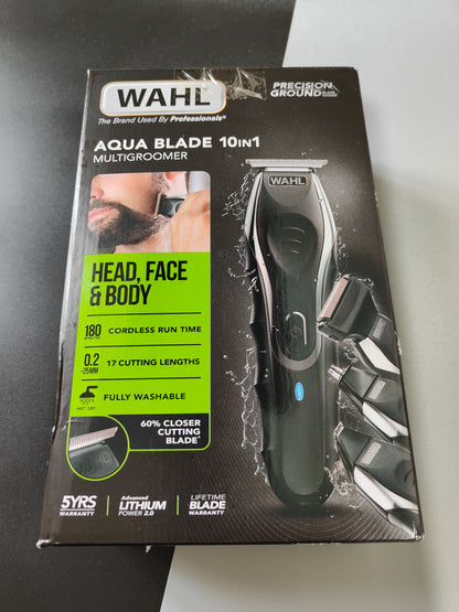 Wahl Aqua Blade 10in1 Wet/Dry Multigroomer Men's Hair Trimmers Hair Clipper for Men