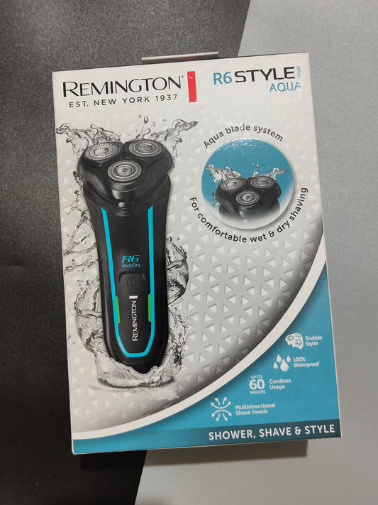 Remington R6 Style Series Aqua Cordless Electric Shaver for Men Waterproof with Pop-Up Trimmer R6000 Wet/Dry