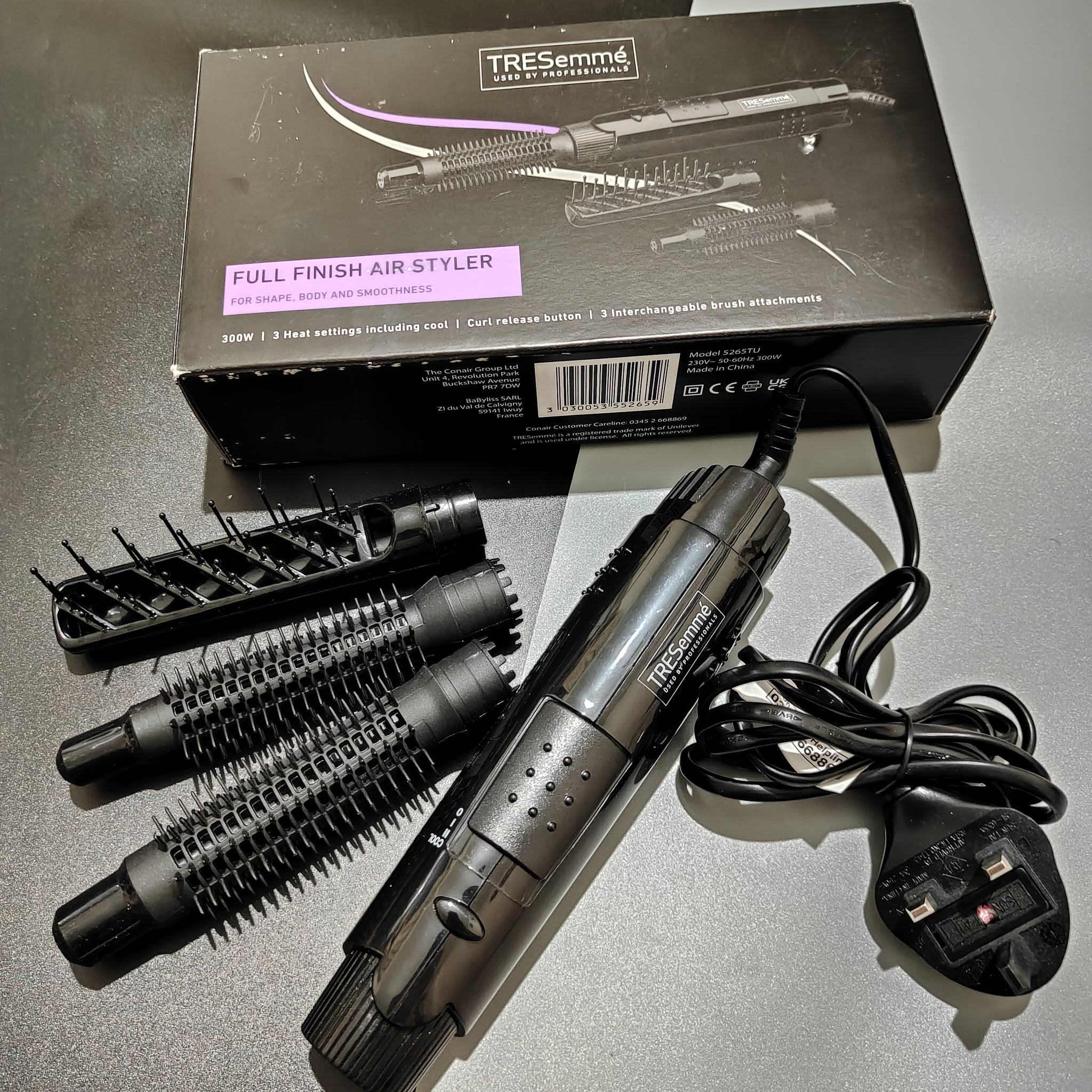 TRESemme Full Finish Hot Air Styler with 3 Brushes in Black
