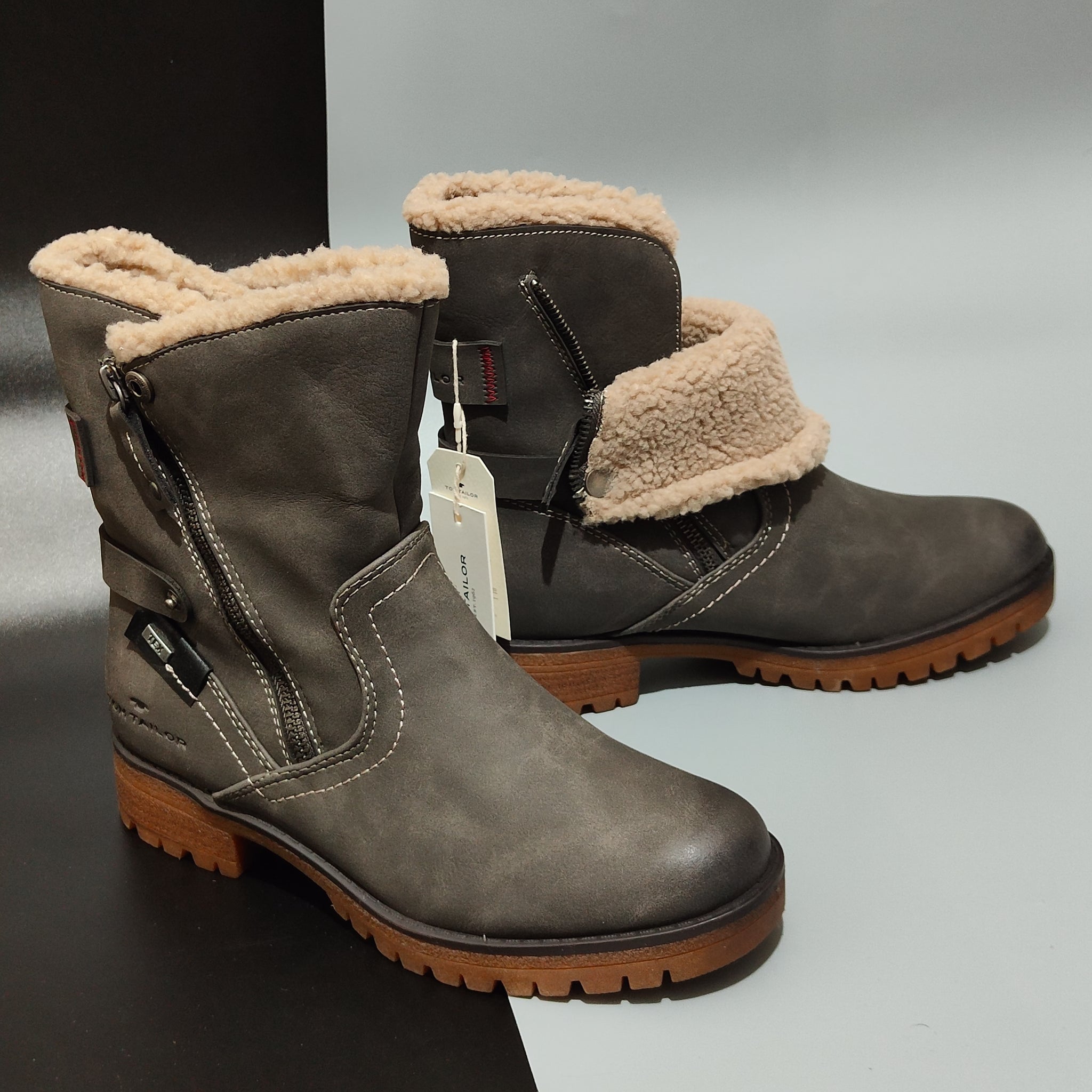 Tom Tailor Women’s Grey Zip-Up Winter Boots - UK 6 / EU 39