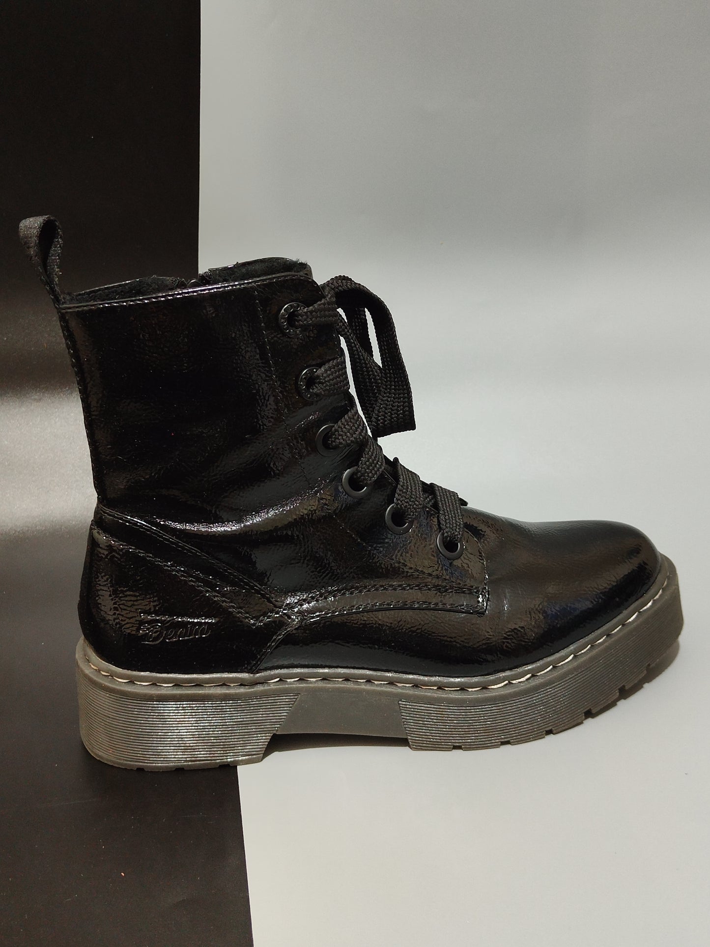 Women's Calf Boot Glossy Black UK 8 / EU 42
