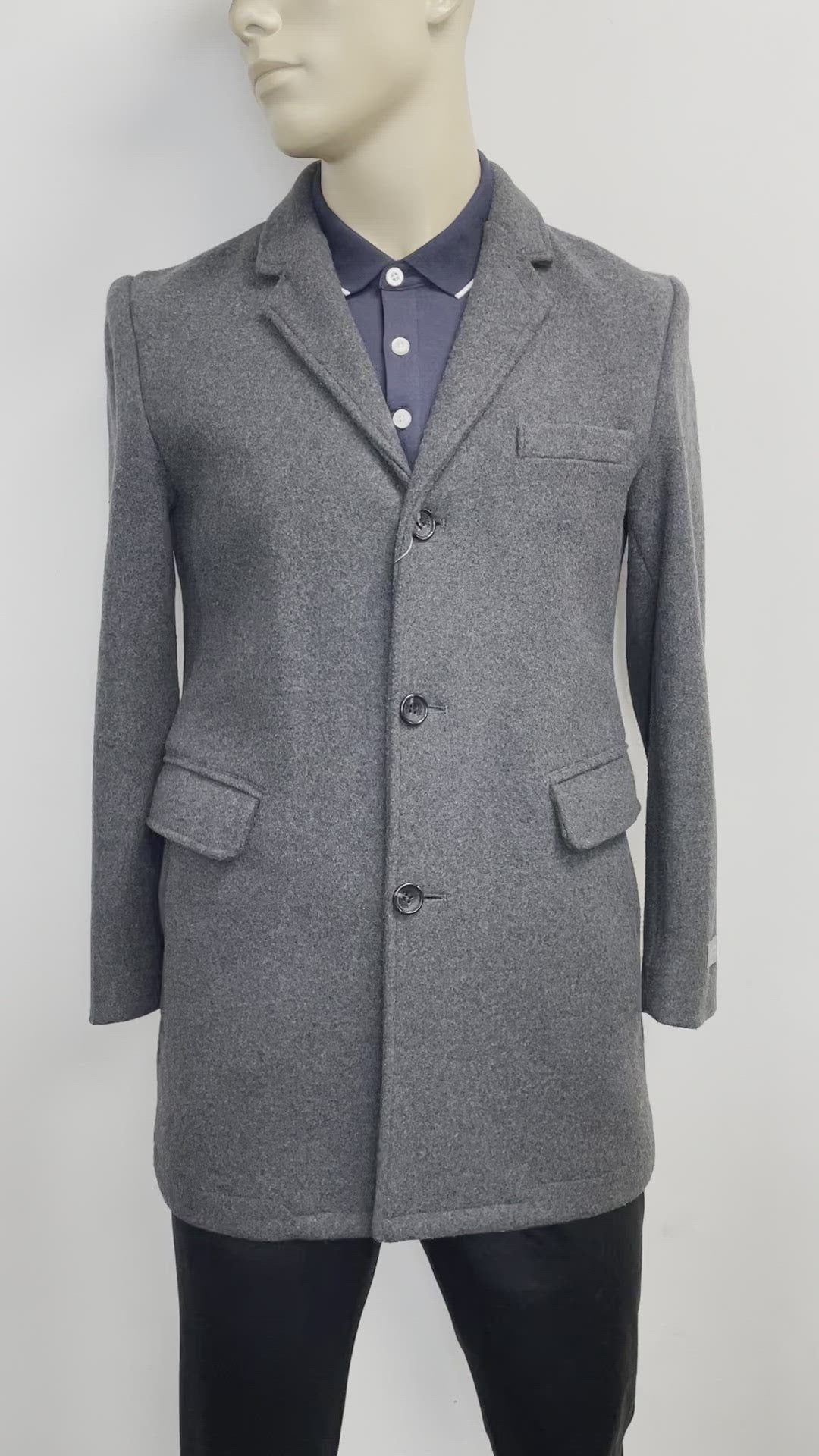 Michael kors grey hot sale wool coat