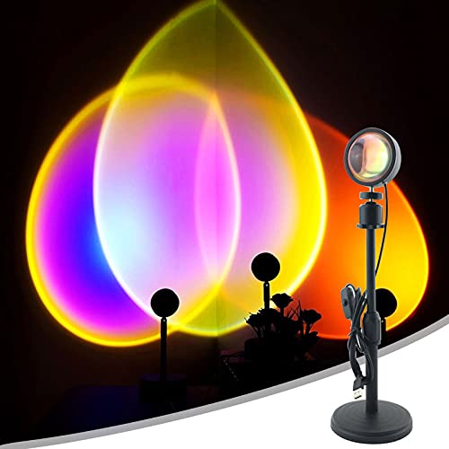 LED Sunset Lamp 4 Colours 10W Sun Light for Home Decor 360° Rotation with Stand