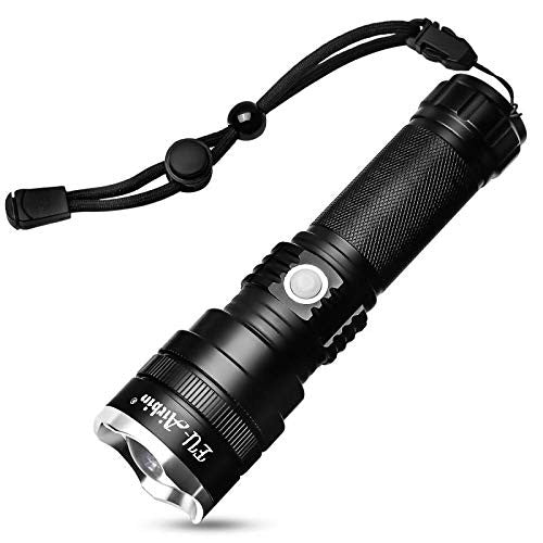 Airbin Rechargeable XHP50 LED Flashlight Police Torch IPX5 Waterproof