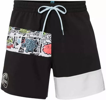 Men's Swimming Short in Black Multi XL